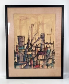 McKnight; Watercolor Medieval Castle Abstract