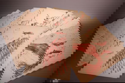 Marcel Vertes 25 Sanguine Lithographs