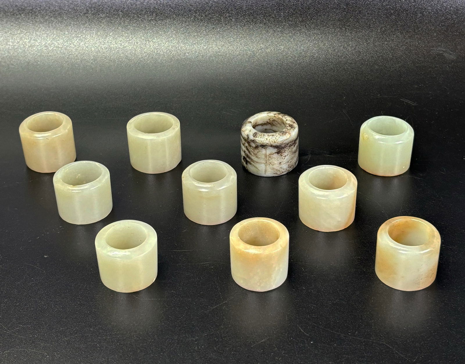 10 Chinese Qing Dynasty Jade Archer's Rings (1 of 6)