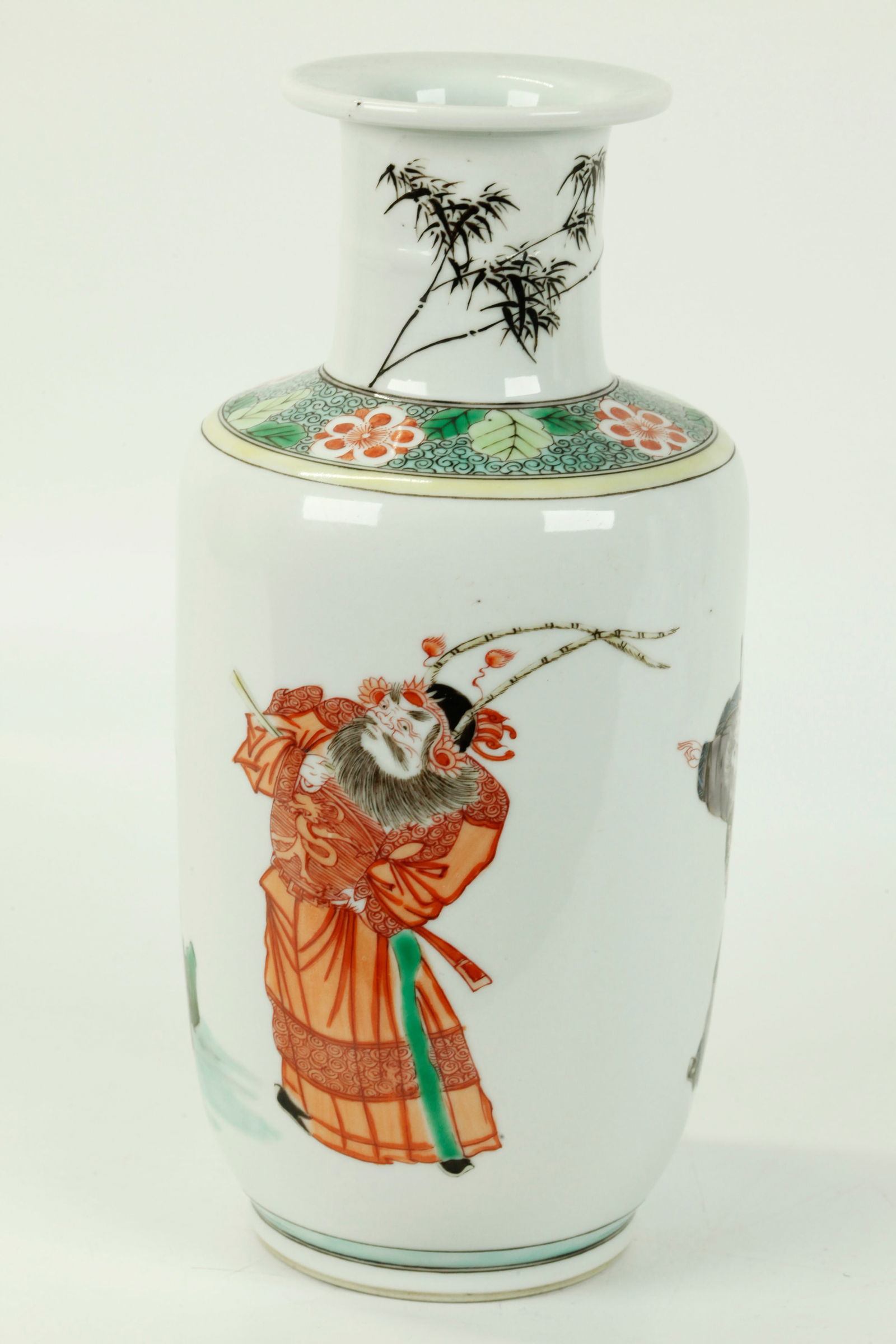 Chinese Famille Verte Enamel Porcelain Small Vase (1 of 5)