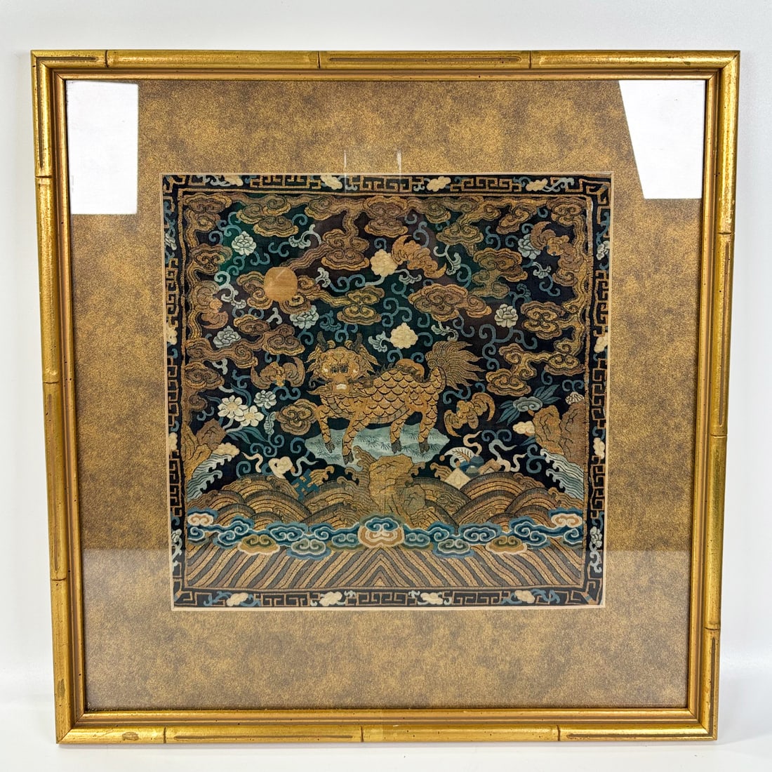 Rare Chinese 18 C Military Gold & Kesi Rank Badge Auction