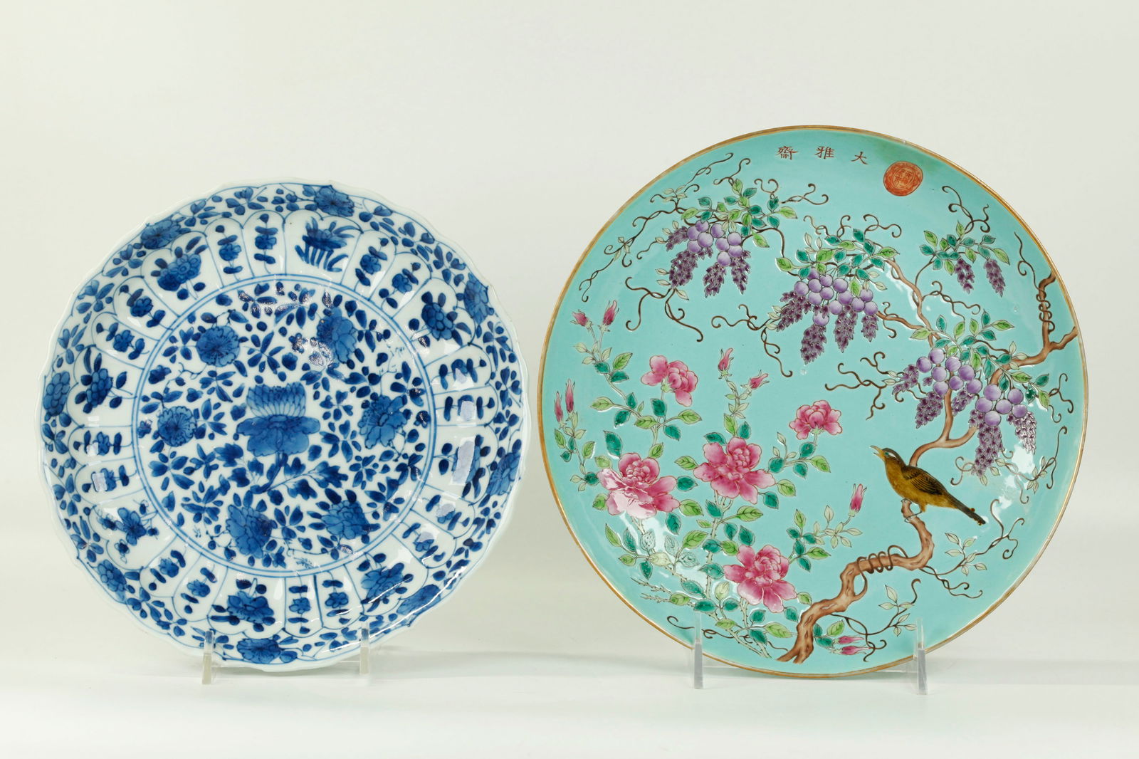 2 Chinese Porcelain Plates; Kangxi & Da Ya Zhai (1 of 4)