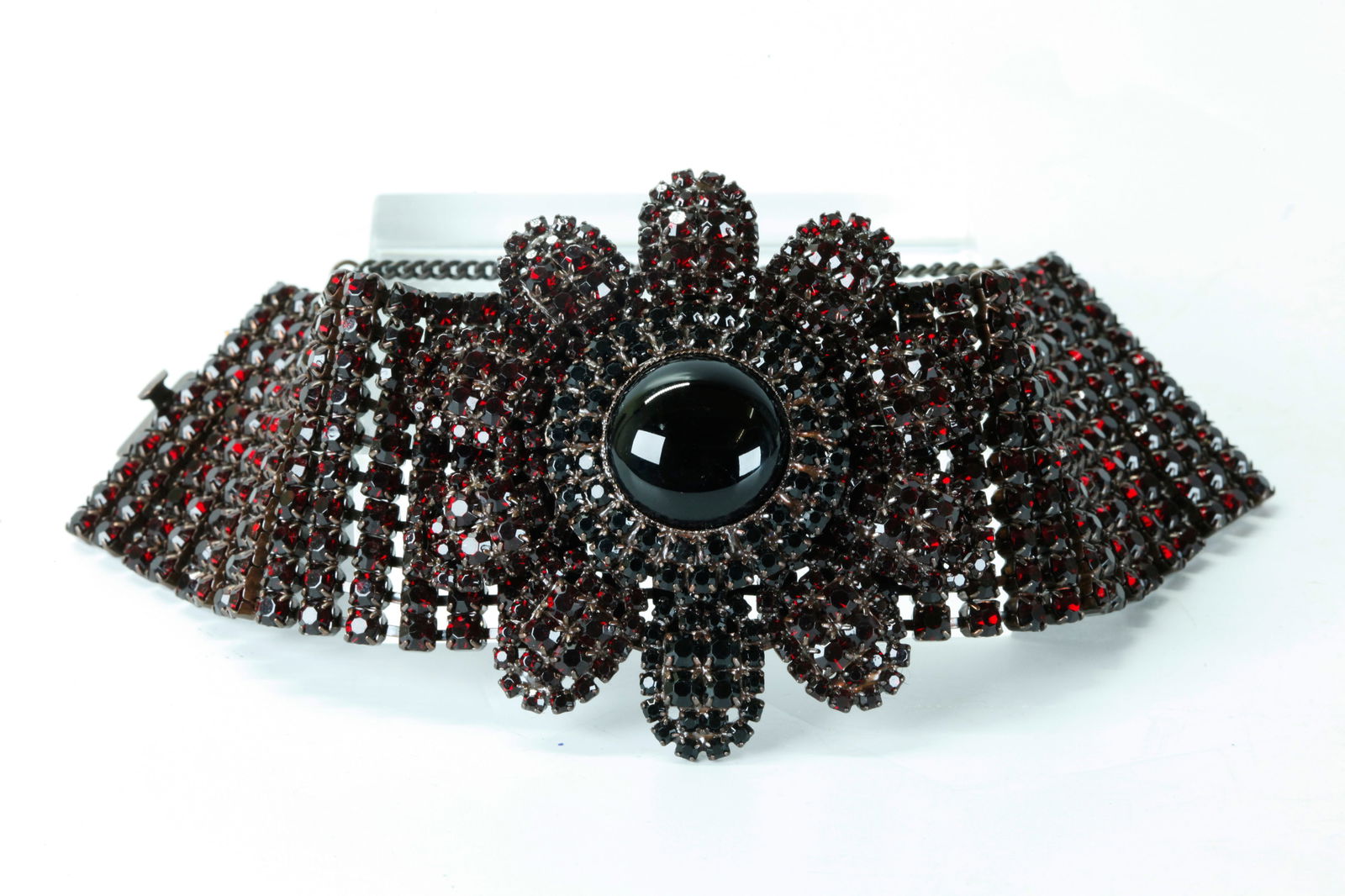 Vintage Designer "Garnet" Sunflower Bracelet (1 of 4)