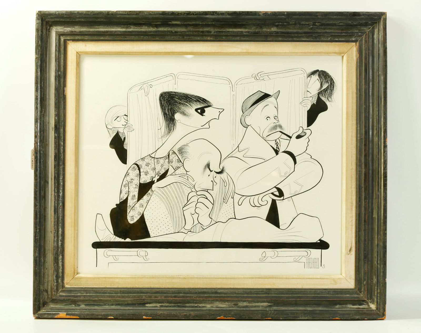 Original Al Hirschfeld "Loot" NYT Ink Drawing 1968 (1 of 6)