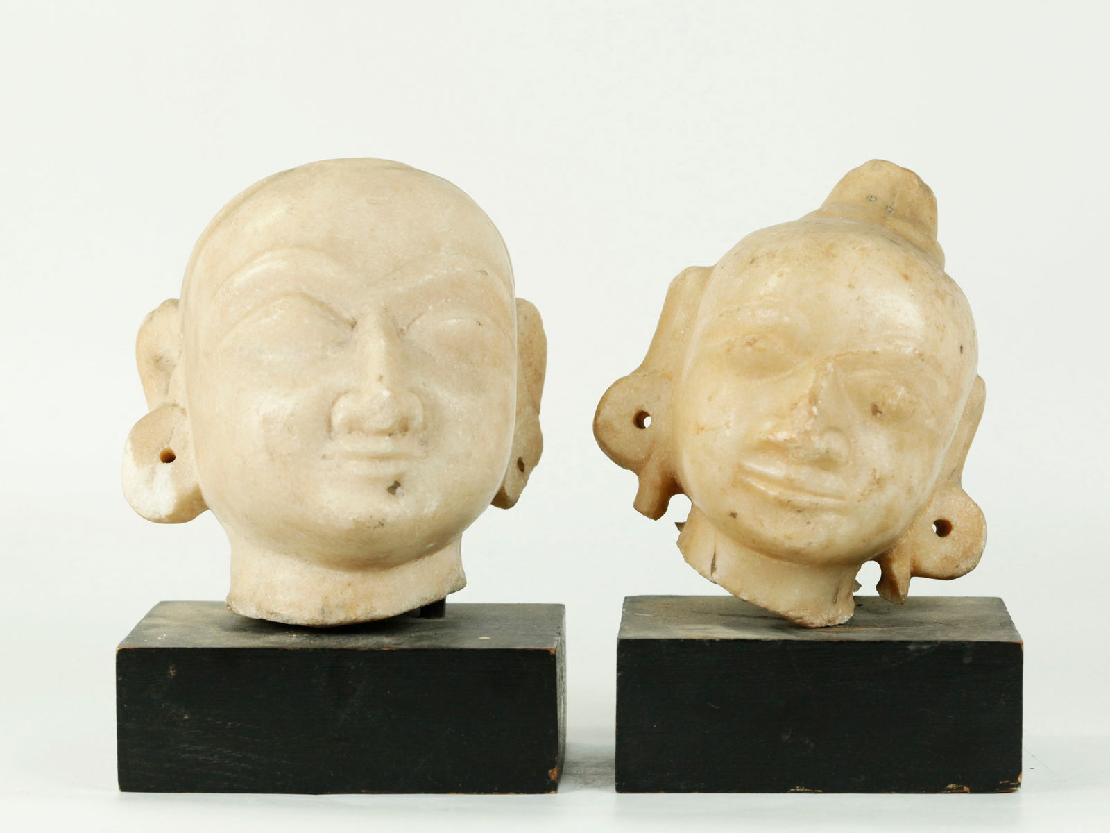 2 South East Asian Polished Stone Heads (1 of 6)