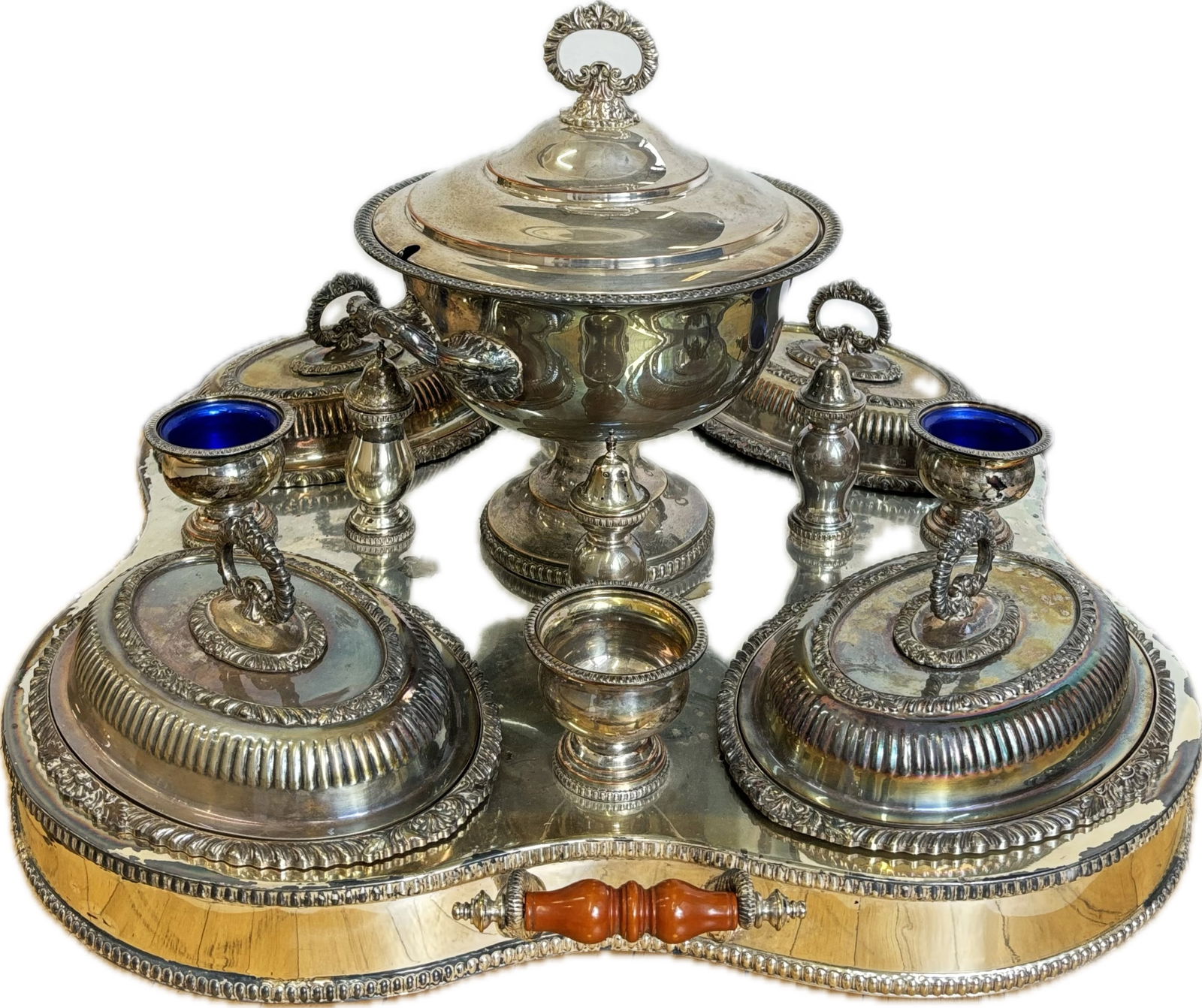 Large Silver Plate Buffet Serving Hot Table (1 of 12)