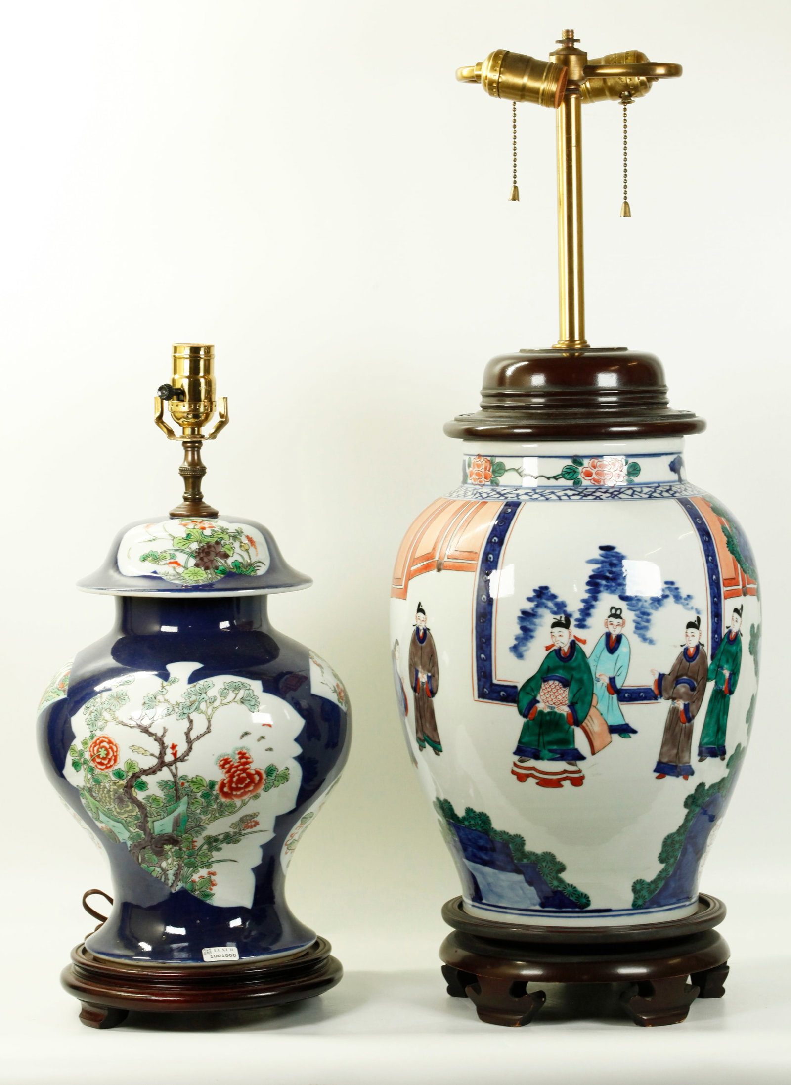 2 Chinese Porcelain Jars, Lamp Mounted (1 of 6)