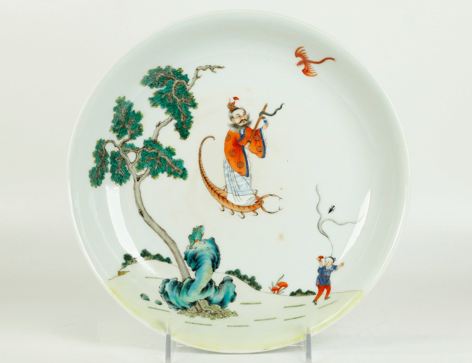 Chinese Daoist Wizzard Porcelain Plate (1 of 4)