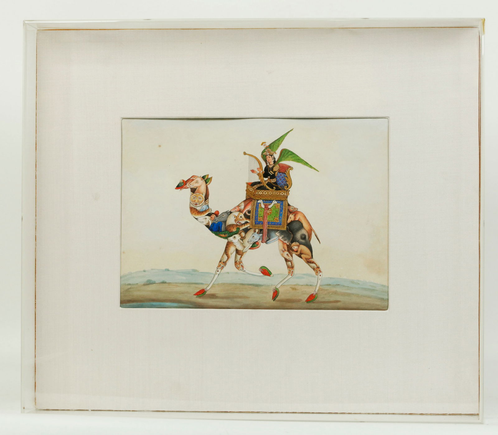 Indian Mughal 19th C Composite Camel Watercolor (1 of 6)