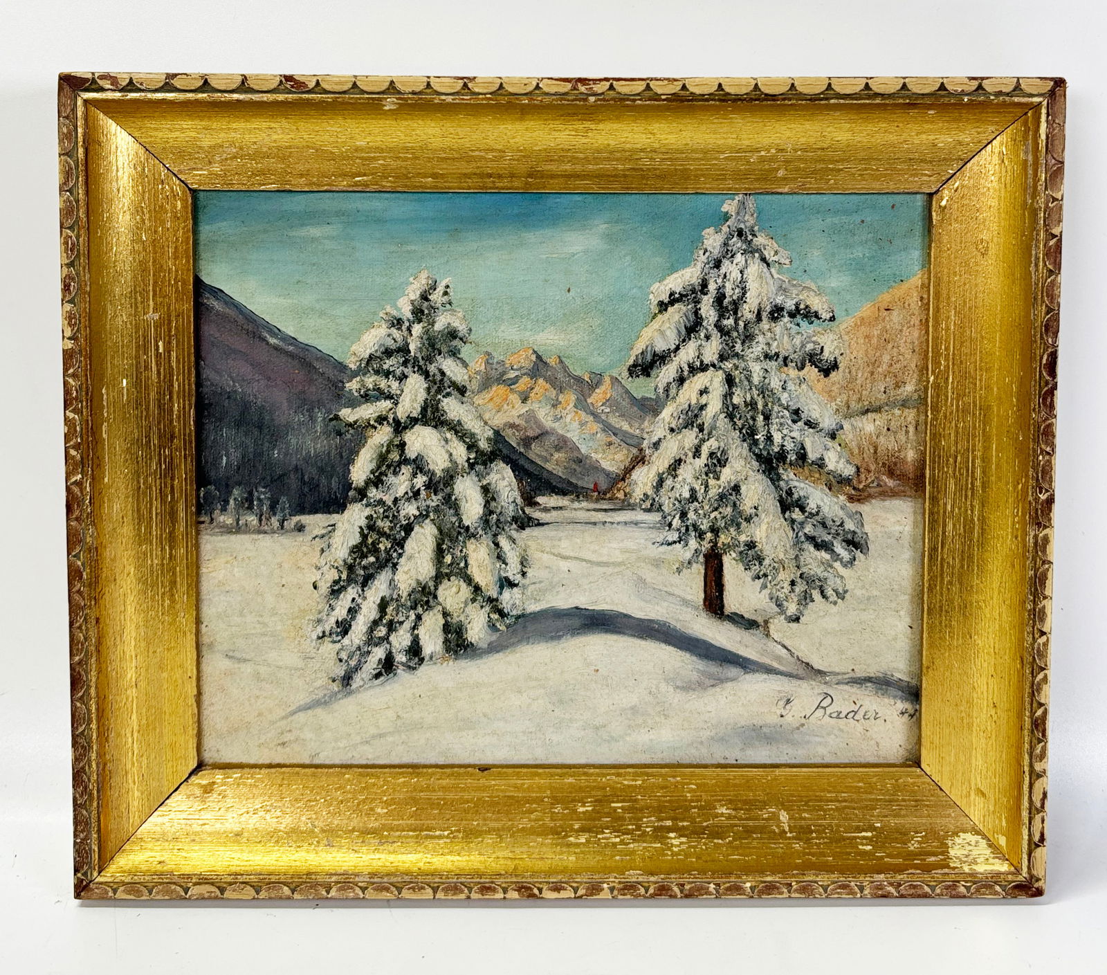 G Bader; Winter Landscape; Oil on Canv (1 of 4)