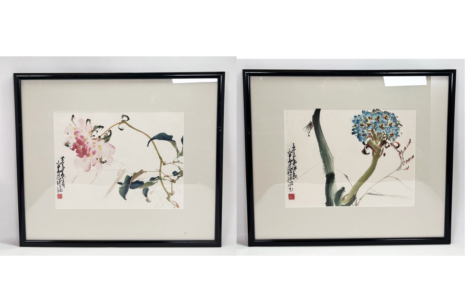 Pr Chinese Ink & Color Flower & Bug Paintings (1 of 7)