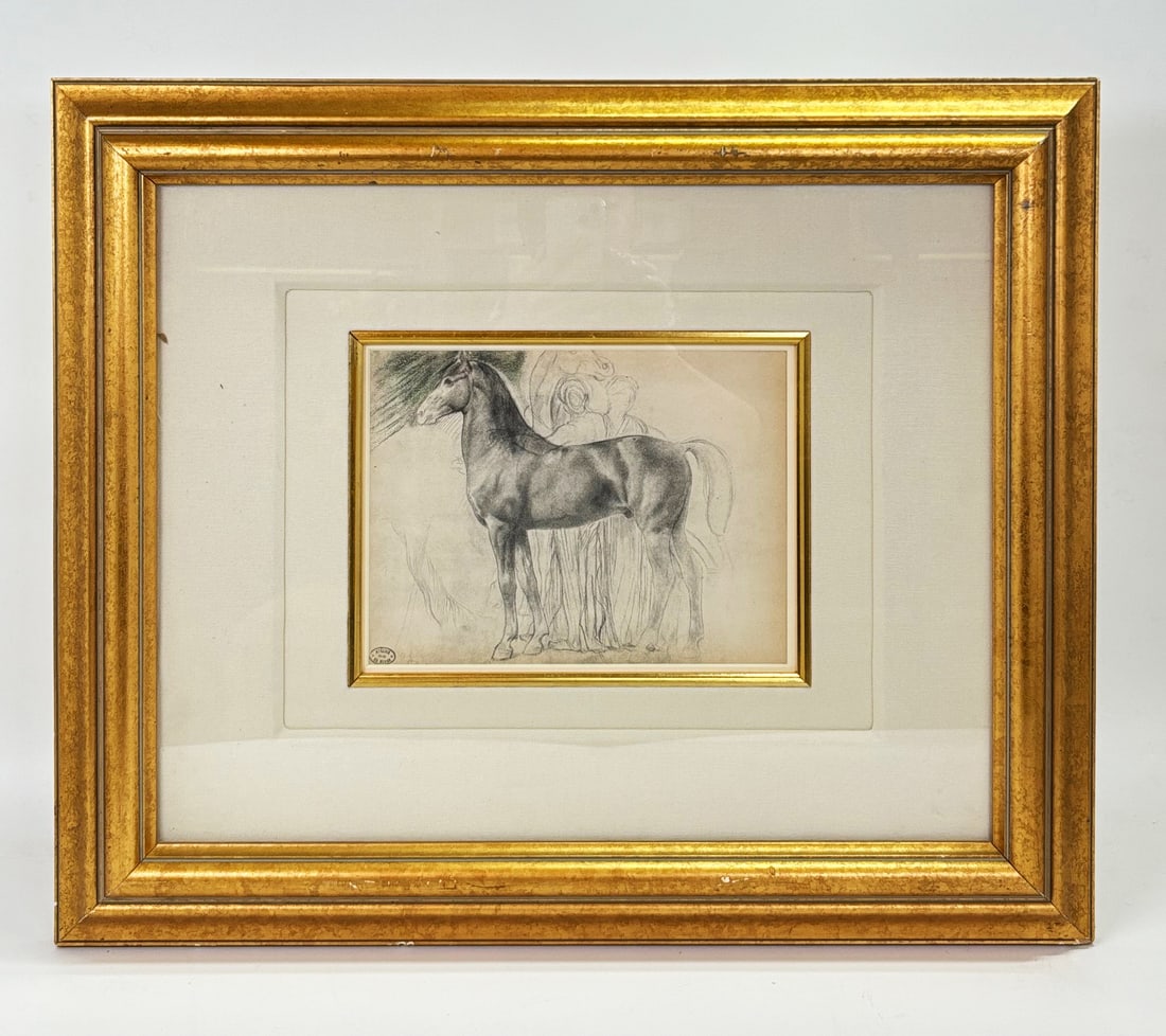 After Edgar Degas; Lithograph of Horse Drawing (1 of 6)