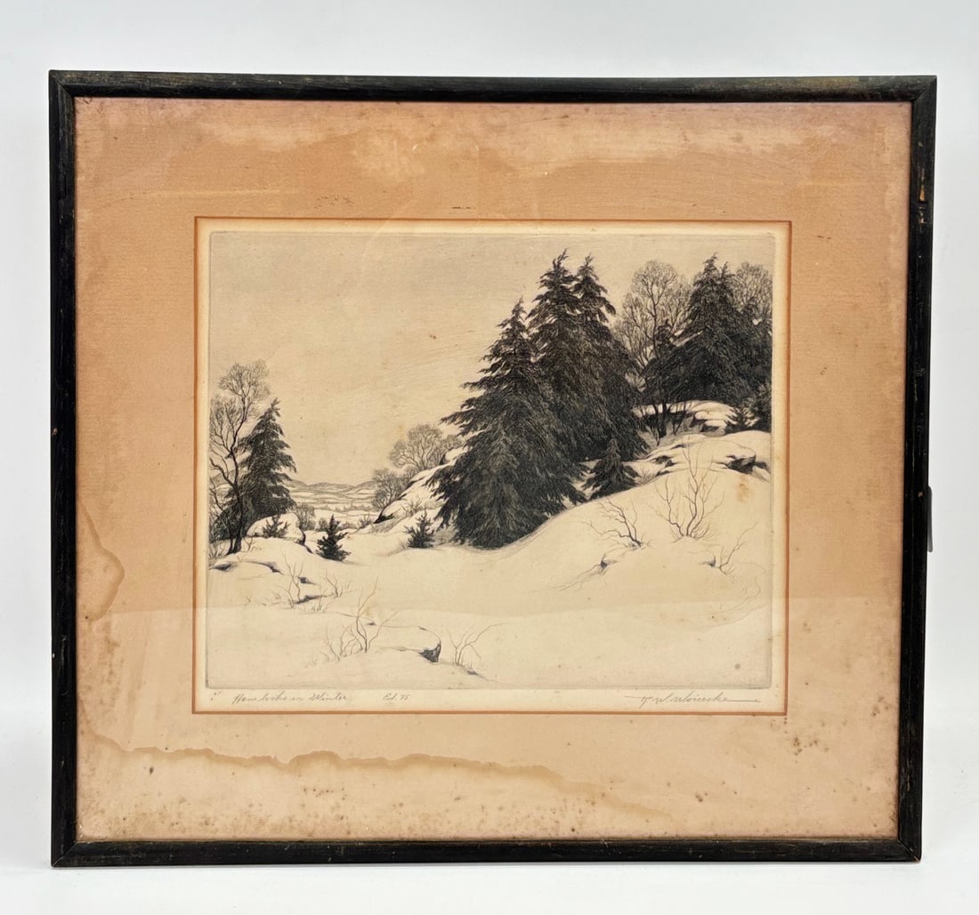 Ronau William Woiceske Hemlocks in Winter Etching (1 of 5)