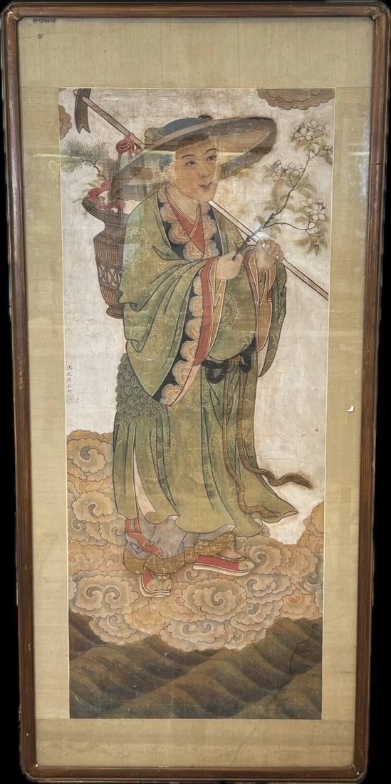 Shen Zhenlin; Ink & Color Silk Painting Lan Caihe (1 of 8)