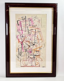 Paul Nabb; Calligraphy Pen & Ink 1954 Abstract