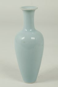 Chinese Pale Blue Porcelain Amphora Vase