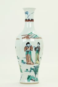 Chinese Doucai Enameled Porcelain Vase