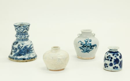 4 Chinese Blue & White Porcelains