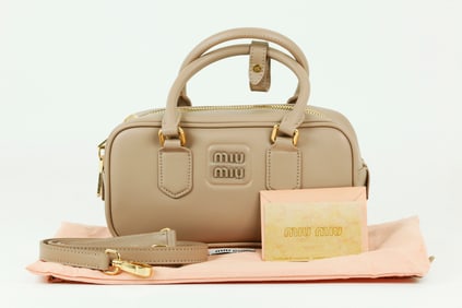 Miu Miu 2 Handle Miniature Shoulder Duffle Bag