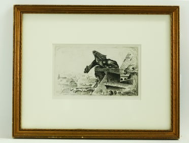 John Taylor Arms; Etching Gargoyle 1921