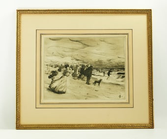 Tavik Frantisek, T F Simon 1907 Etching Der Wind