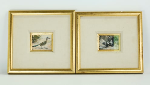Robert Horsfall; 2 Miniatures Roadrunner & Skunk