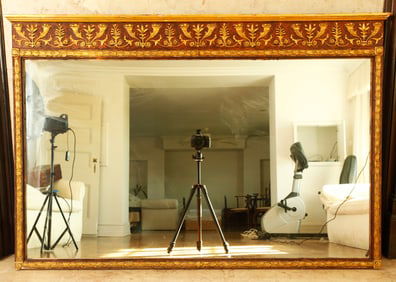 Fine Neo-Classical Empire Overmantle Mirror