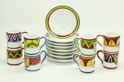 Pantera Sienna Italian Demi Tasse Coffee Cups