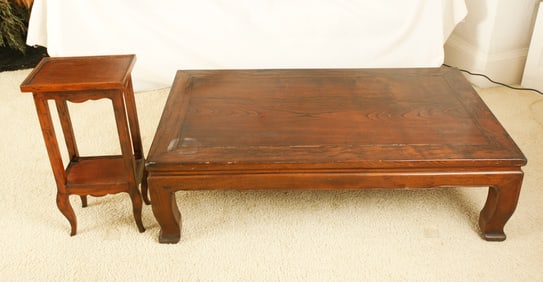 Chinese Low Kang Hard Wood Table French Small Side