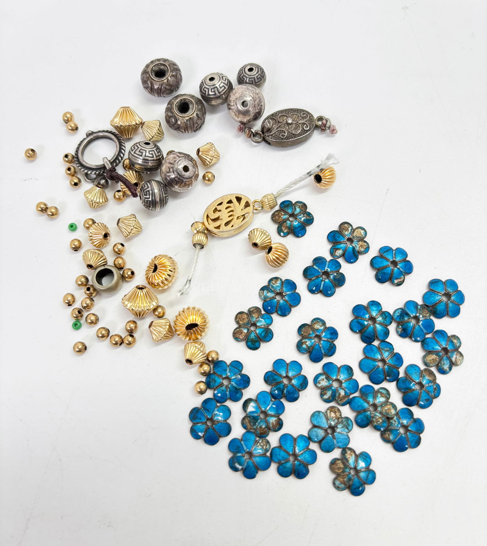 Vintage Chinese Jeweler's Parts: Spacers Closures (1 of 5)