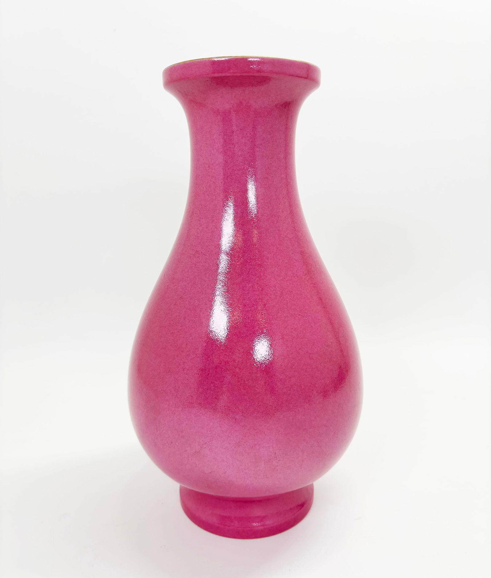 Chinese Near-Eggshell Porcelain Ruby Pink Vase (1 of 6)
