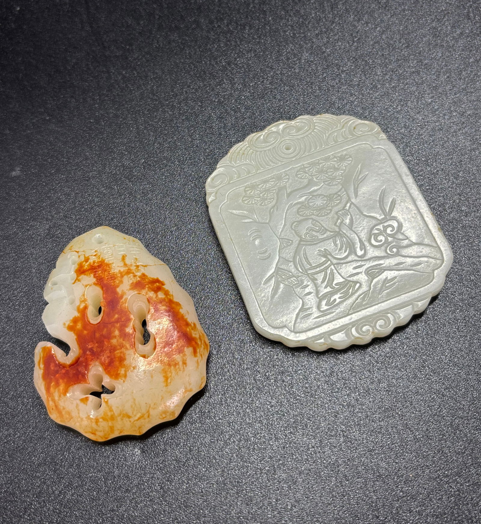 2 Chinese White Jade Pendants (1 of 5)