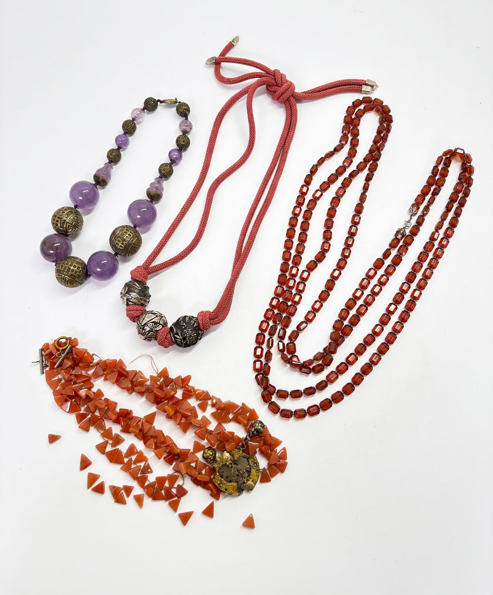 4 Necklaces; 2 Antique Chinese, 2 Vintage Designer (1 of 7)