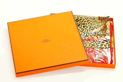 Hermes Paris Silk Leopard Scarf, "Jungle Love"