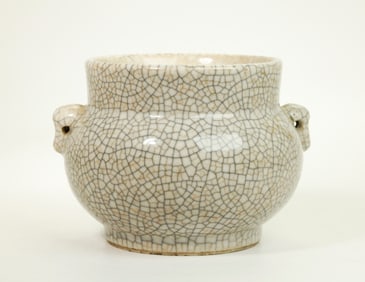Chinese Geyao Crackle Glazed Porcelain Censer