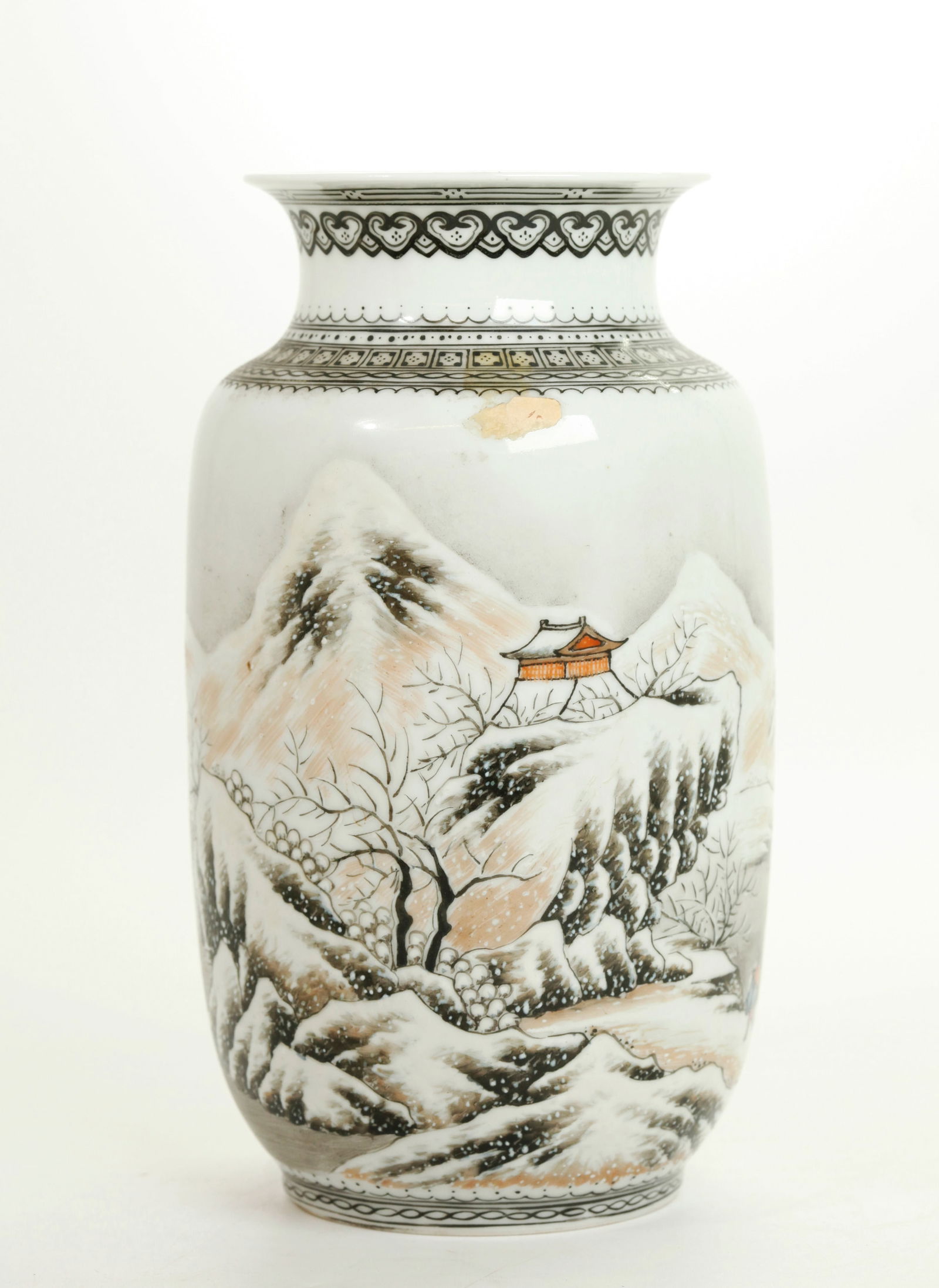 Chinese Near-Egg Shell Porcelain Winter Vase (1 of 5)