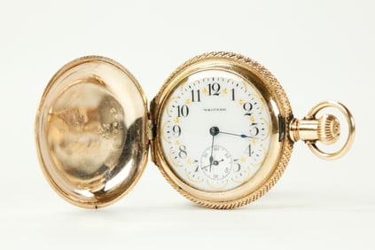 Waltham Gold Hunter Case Pocket Watch ca 1913