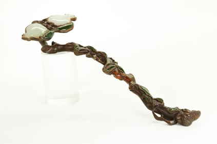 Chinese Copper Alloy Pomegranate Ruyi Scepter