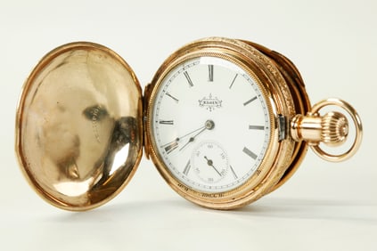 Elgin Gold Hunter Case Pocket Watch ca 1896