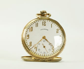 Victor Illinois Co ca 1927 Green Gold Pocket Watch