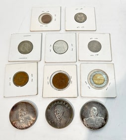 11 World Coins Enclosed; See Images