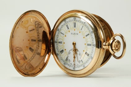 Elgin Gold Hunter Case Pocket Watch ca 1911