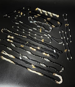 Group Semi-Precious Black Bead Necklaces/Bracelets