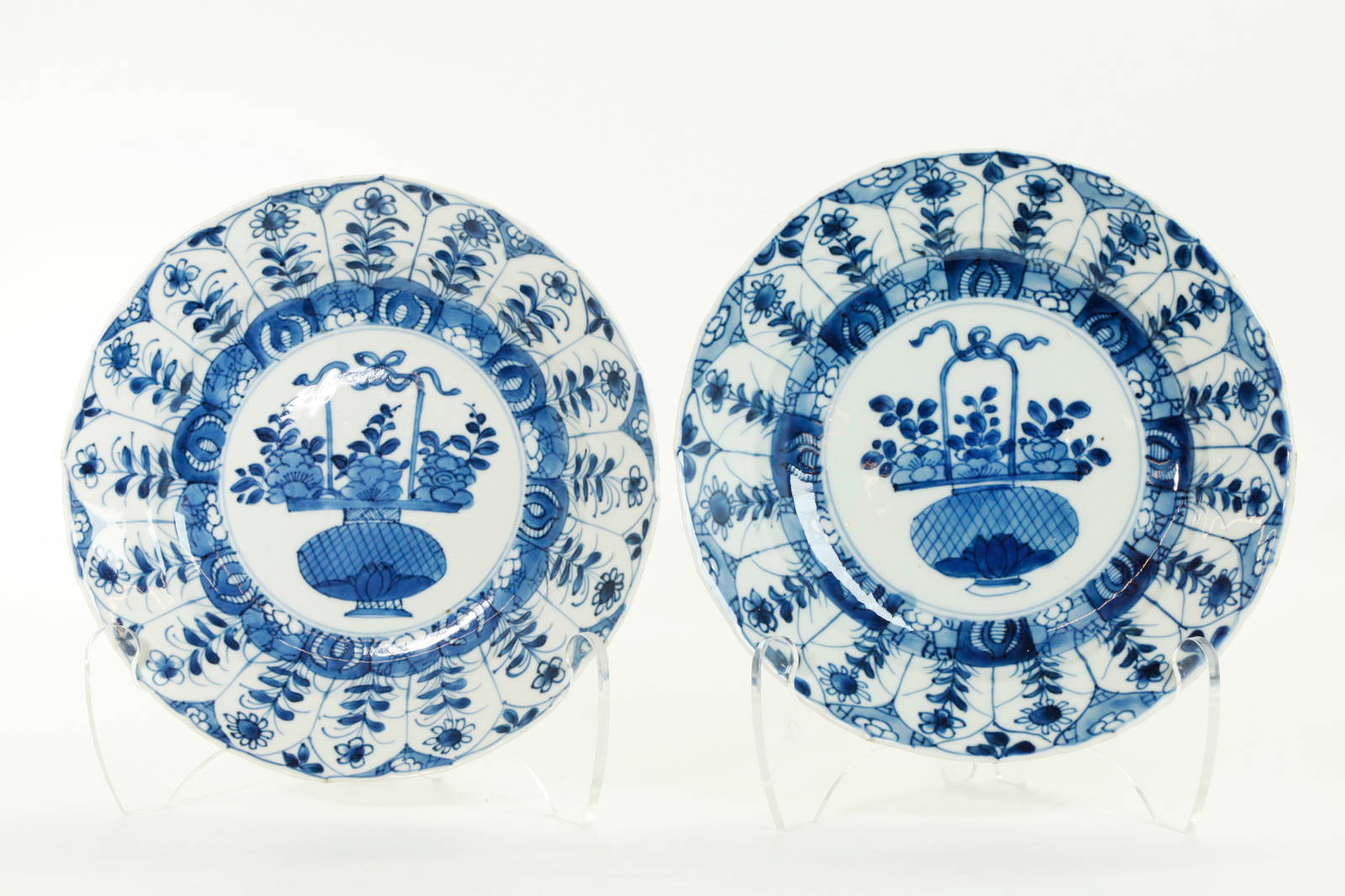 Good Pr Chinese Kangxi Blue White Porcelain Plates