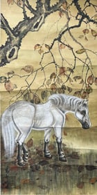 Gao Qifeng Chinese Ink Painting Horse in Autumn