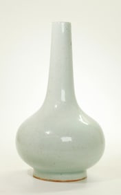 Chinese 19th C Blue-White Porcelain Bottle Vase