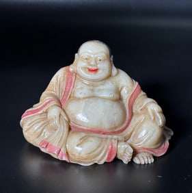 Chinese Shoushan Soapstone Budai Buddha