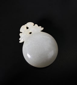 Fine Chinese White Jade Mandarin Duck Pendant Box