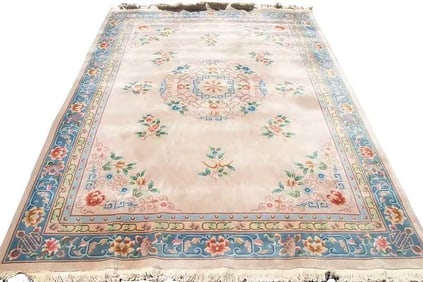 Chinese Vintage Cut Pile Wool Rug