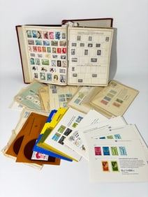 Group United Nations Cards; Vintage Stamp Album